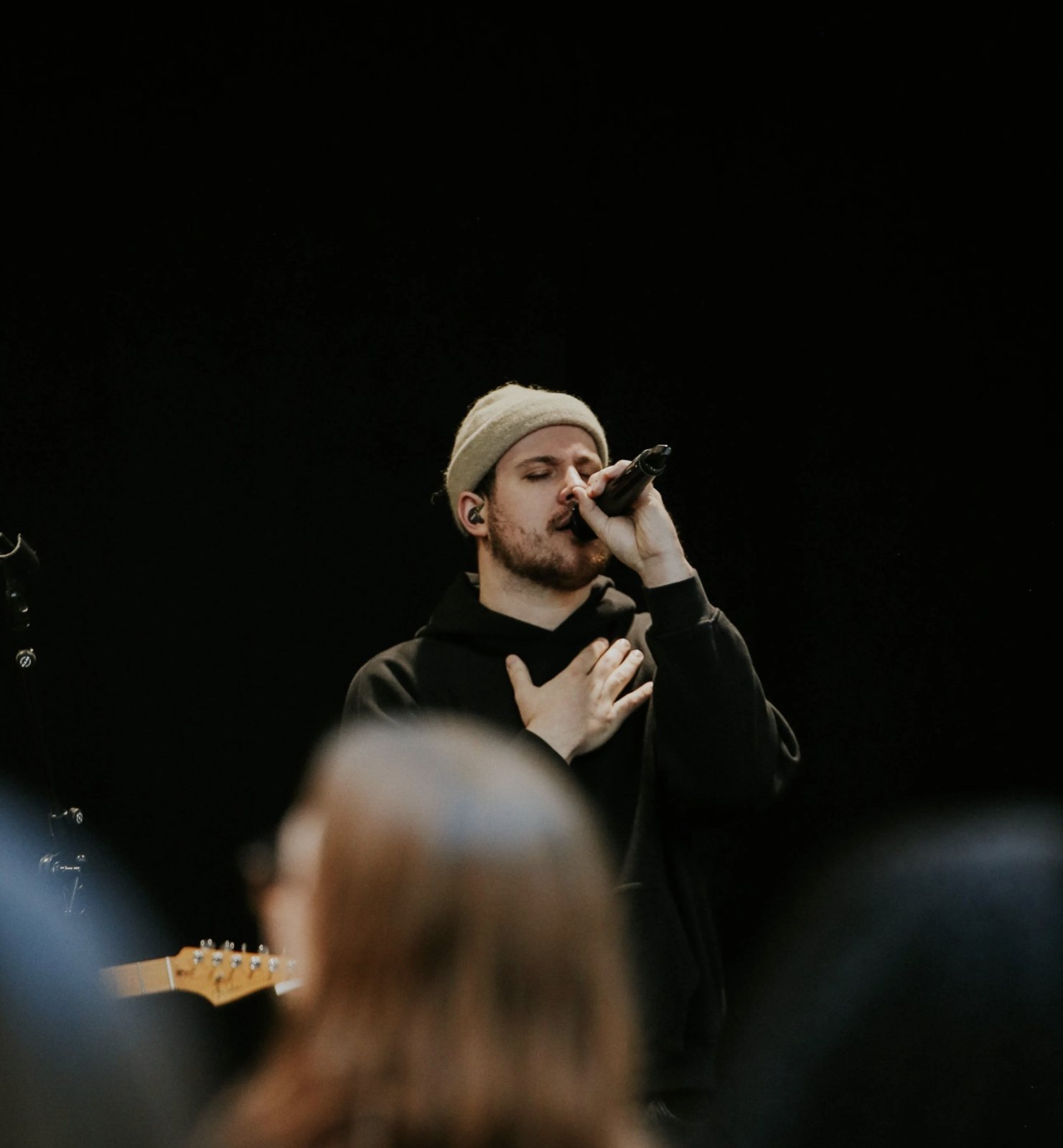 Clayton leading worship