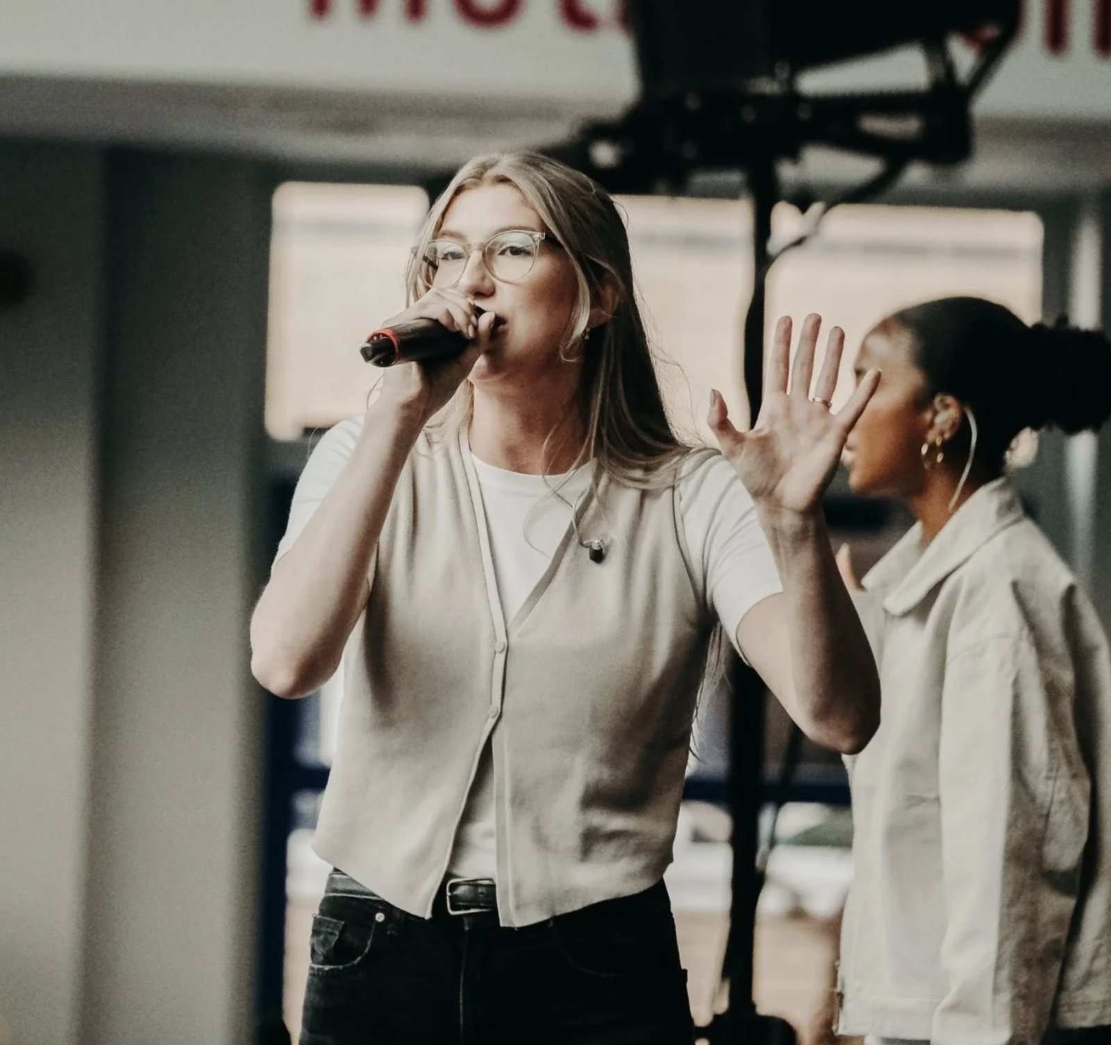 Olivia leading worship